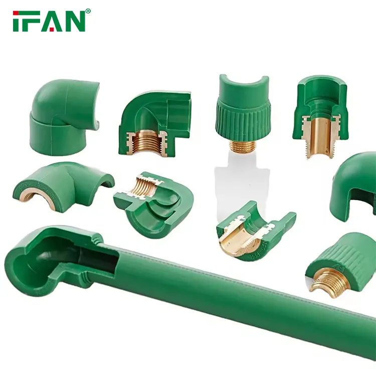 Ifan Factory Original PPR Pipes and Fittings Plastic PPR Pipe Fitting Green Pipe Clip PPR Fittings