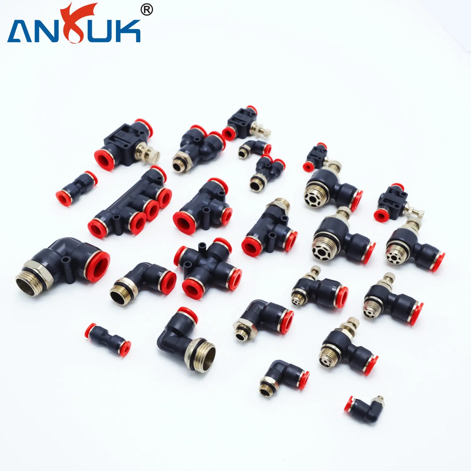 Durable Union Straight 6mm Push-in Nylon Tube Connector Plastic Brass Stainless Steel Material