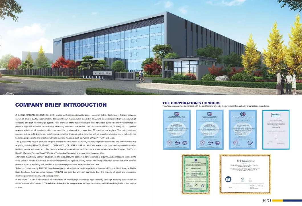 Plumbing Supply Red Pn16 Thread Pph Plastic Pipe