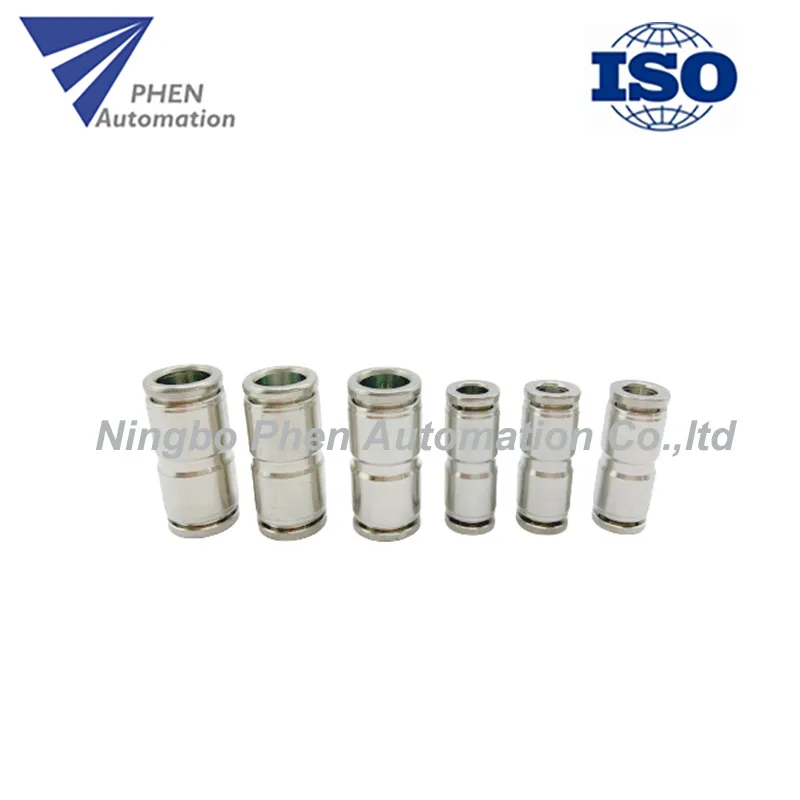 China Factory Phen Brand Stainless Steel Straight PU 4/6/8/10/12/14/16mm Push in Air Hose Fitting