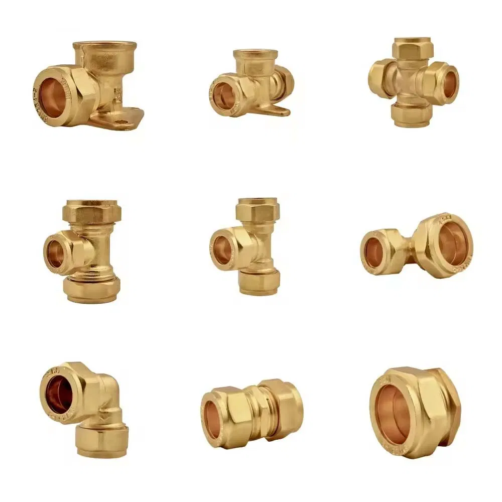 Factory Outlet Brass Female Thread Tee Pipe Fitting for Plumbing, Sanitation Brass Compression Fitti