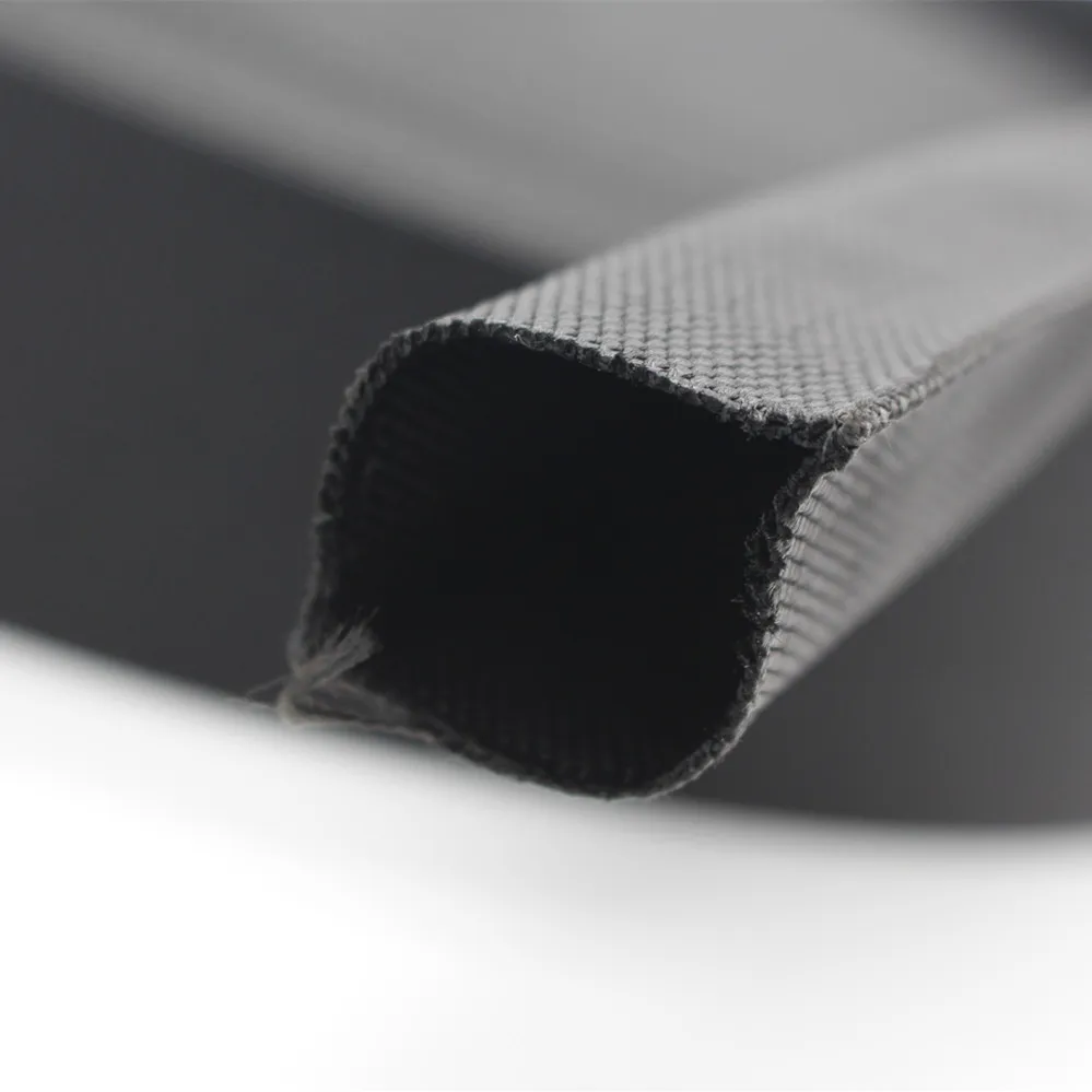 Industrial Black Abrasion Protective Braided Woven Polyolefin Chafe Resistant Polyester Yarns 2: 1 Ratio Shrink Heat Shrinkable Fabric Tubing
