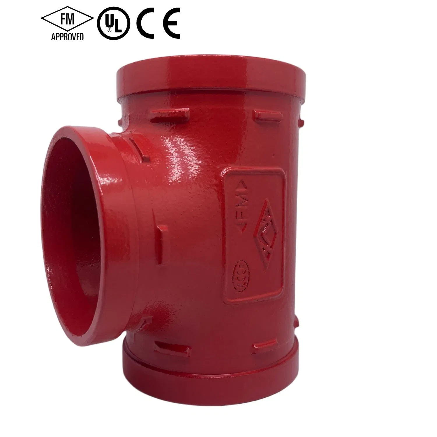 FM/UL Ductile Iron Red Equal Tee G