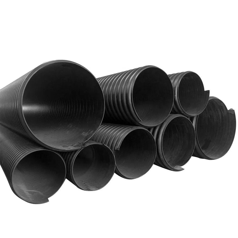HDPE Reinforced Spiral Corrugated with Steel Belt Drainage Pipe