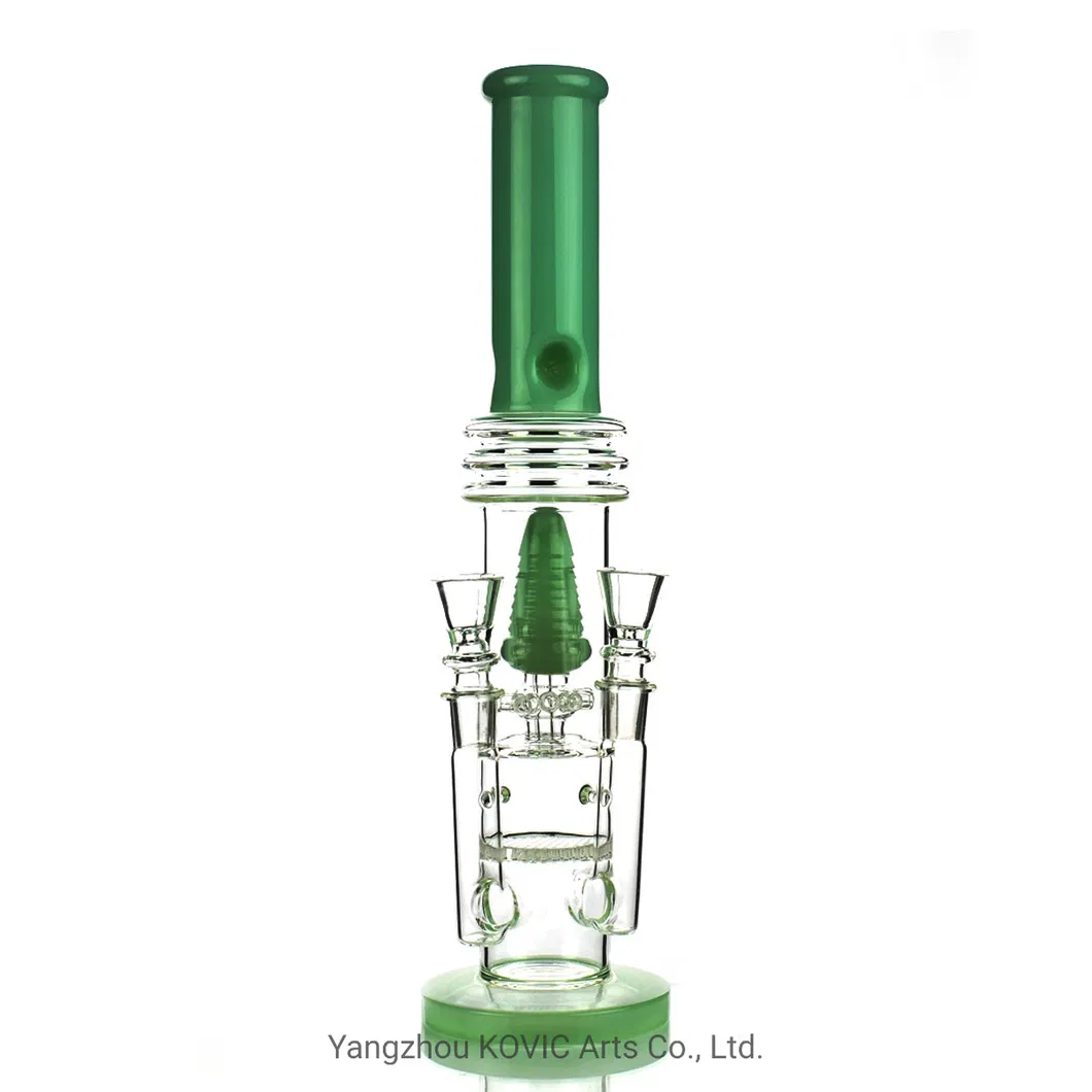 17" Water Pipe Double Socket Bowls M9 Chamber and Honeycomb Pipe Grinder Hookah Rolling Paper