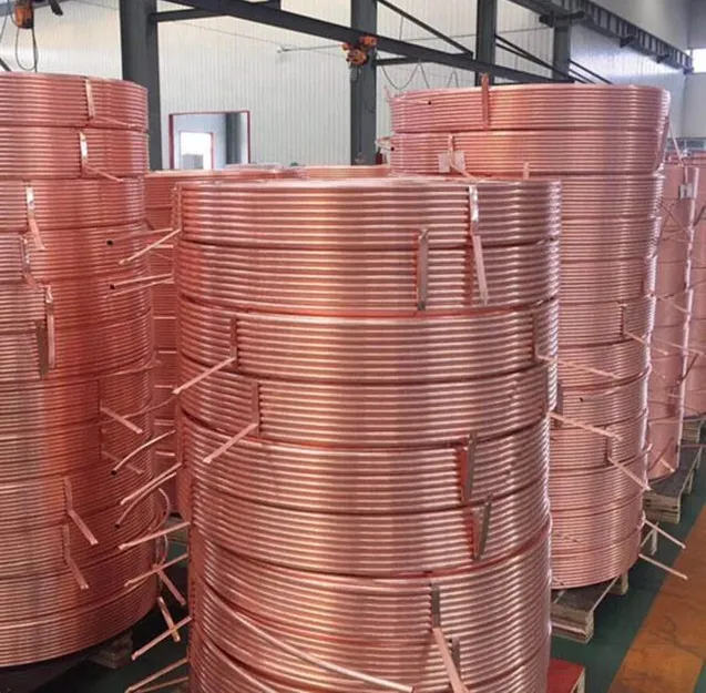 ASTM B280 ASTM B68 ASTM B75 ASTM B88 C1100 C12200 15meters Coil Copper Pancake Coil 1/4" 3/8" 1/2" 3/4" Copper Pipes for Air Conditioner