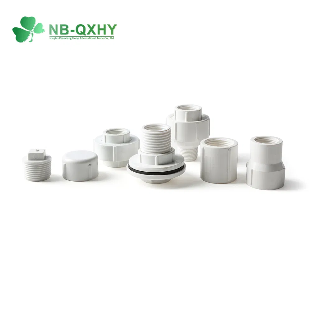 High Quality White PVC Fitting BS Thread Fitting Coupling Elbow Plug