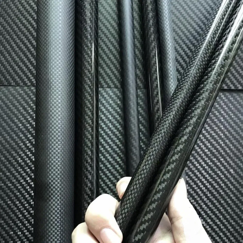 Custom Made Roll Wrapped Matte and Glossy Twill Plain Weave or Braided Carbon Fiber Tubes