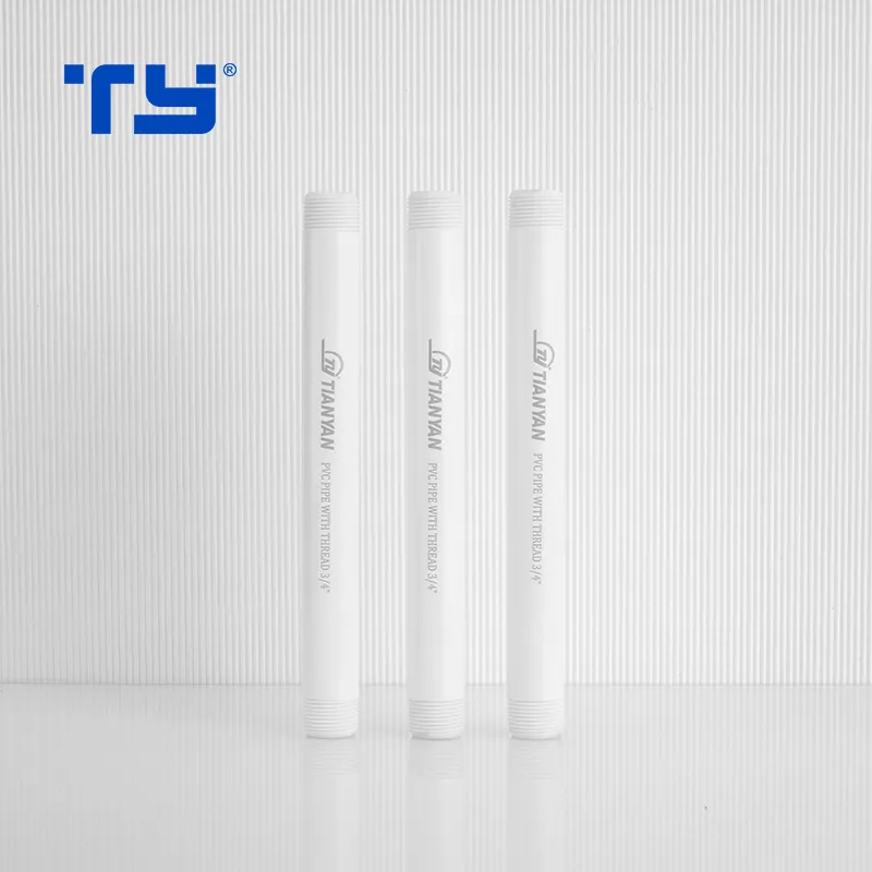 PVC Plastic BS Standard Male Thread CPVC UPVC Water White Pipe