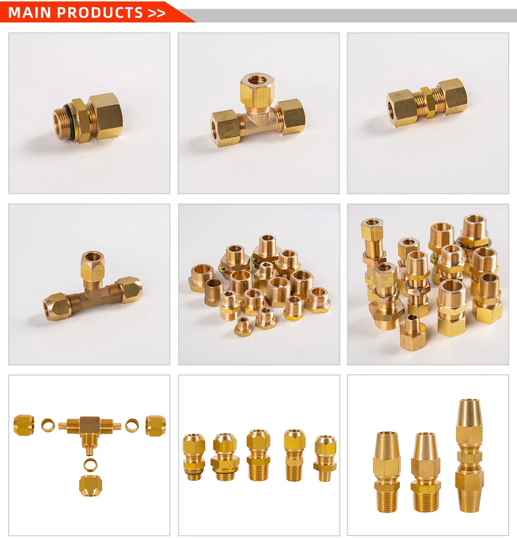 Durable Straight Coupling Brass Brake Pipe Fitting for Semi-Trailer Air Brake