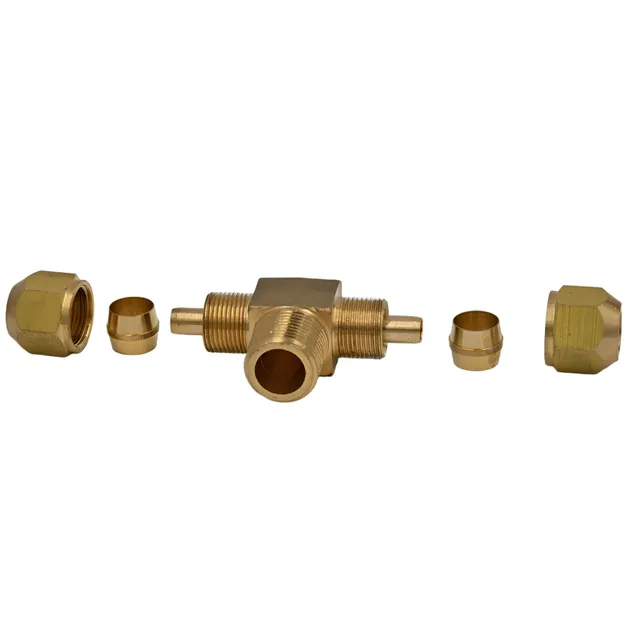 Metal Brass Compression Fitting Ferrule Type Air Brake System Nylon Pipe Joint