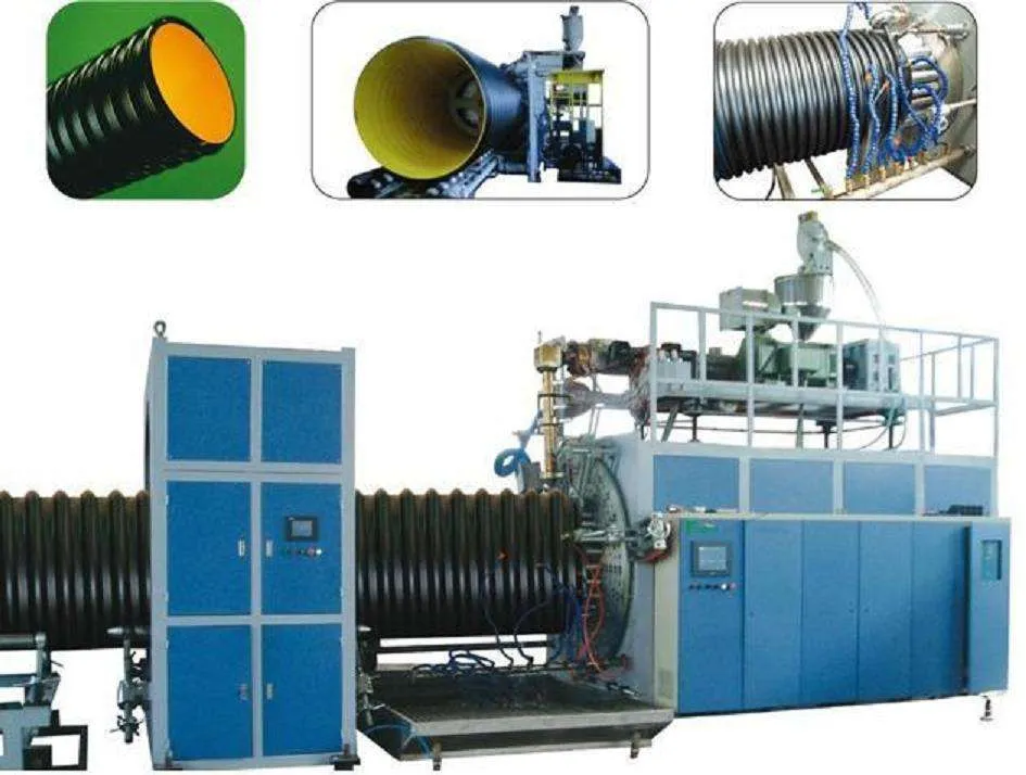 Plastic HDPE PE Mpp PPR Pert Double Solid Hollow Wall Spiral Winding Tanks Corrugated Pipe Gas Water Supply Sewerage Pipe Making Machine Extruder Extrusion Line