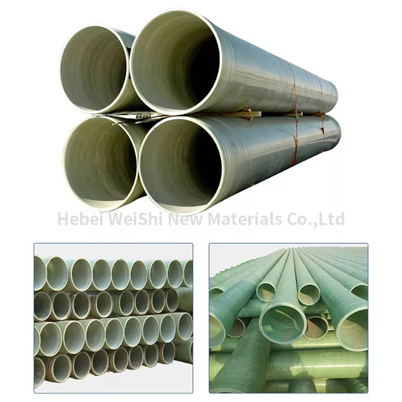 Insulation Mortar Wraps Sleeve Fittings FRP Fiberglass Pipes Suitable for Long-Distance Transportation Fiberglass Sand Pipe
