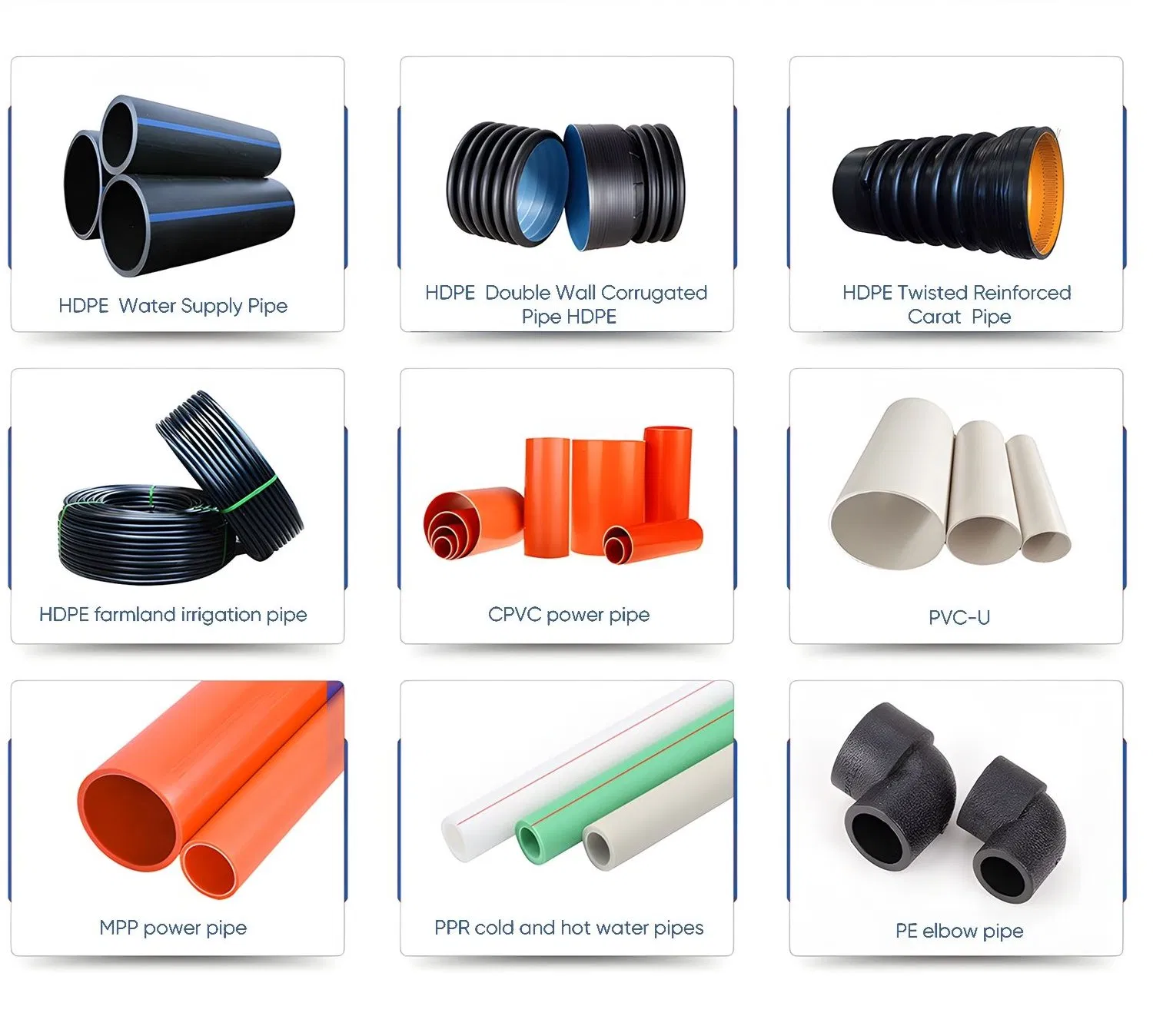 PVC Pipe UPVC (CPVC) Pipe White Grey Pipe for Water Supply