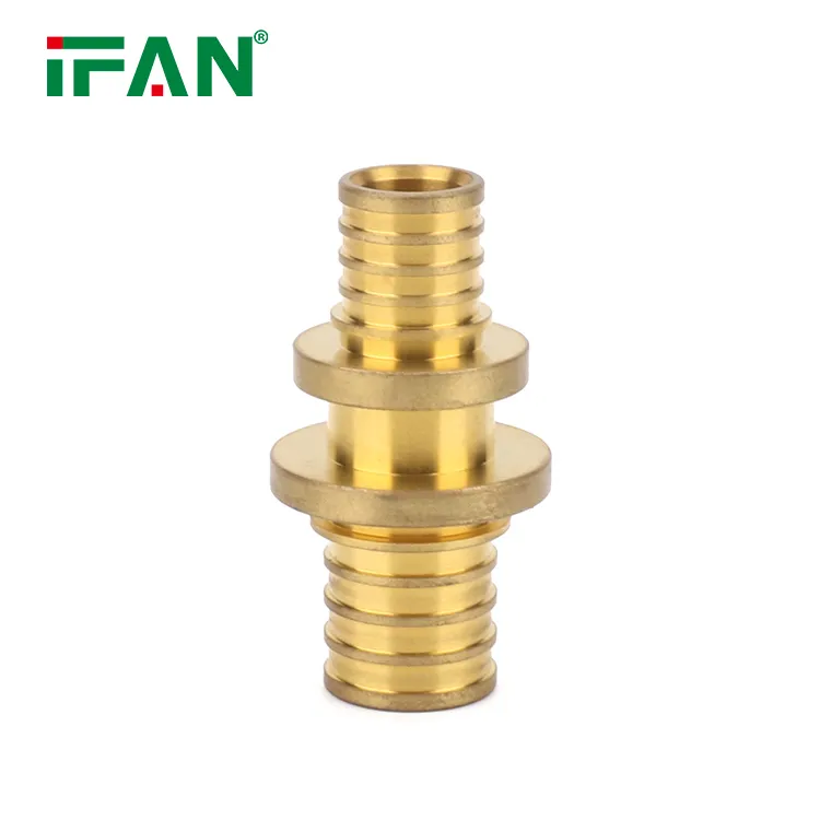 Ifanplus Wholesale Pex Pipe Brass Fittings Sliding Elbow Tee Socket Fitting Durable Brass Axial Fitt