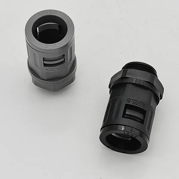 Nylon PA66 Pg11 Quick Connector for Flexible Corrugated Pipe Ad15.8mm Pg11-Ad15.8