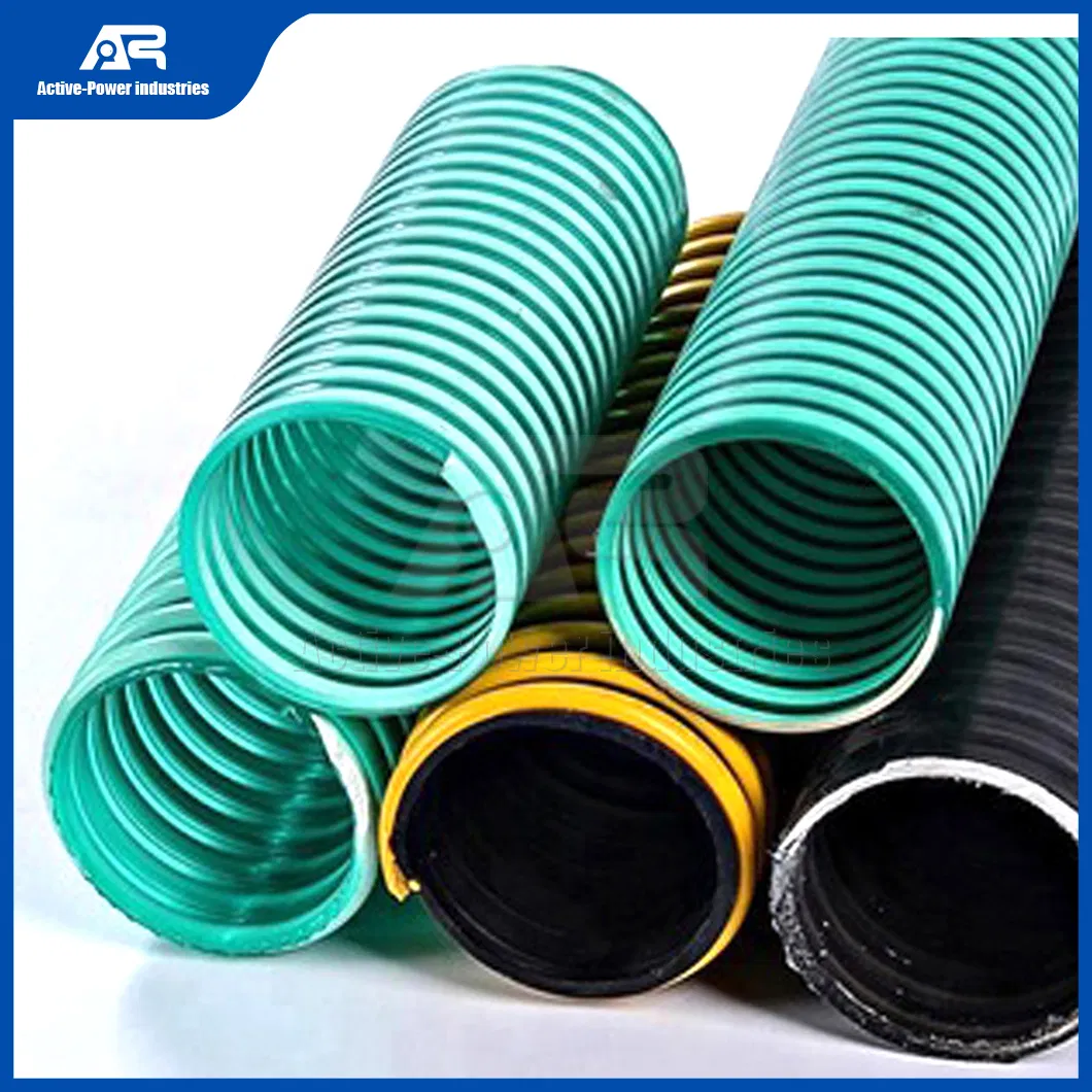 Active-Power Industries Rigid Suction Hose Distributor China a-Type Anti-Static PVC Transparent Steel Wire Spiral Reinforced Hose Suction Pipe