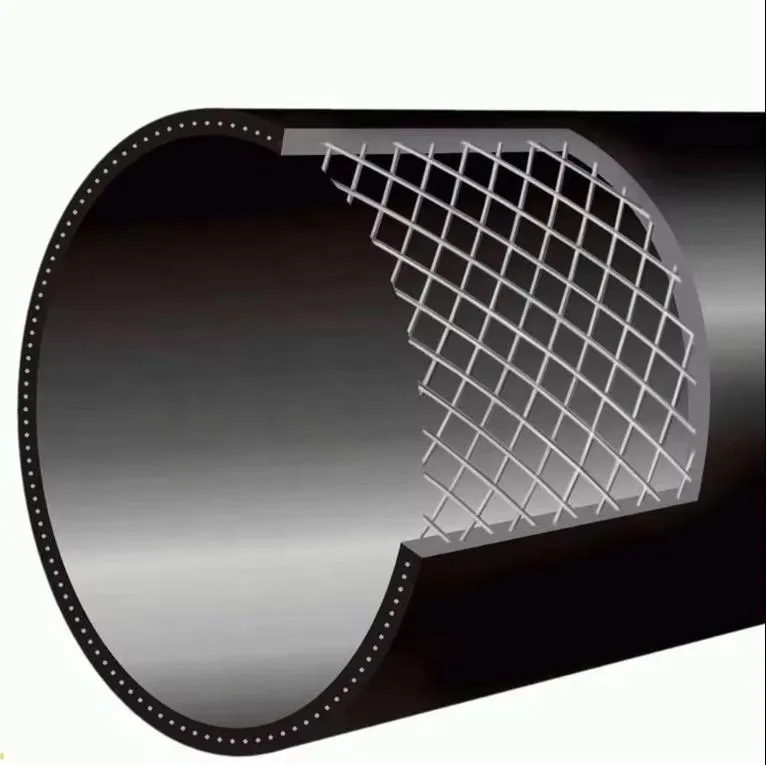 5mm-1200mm HDPE Steel Wire Mesh Skeleton Composite PE Pipe HDPE Tubes