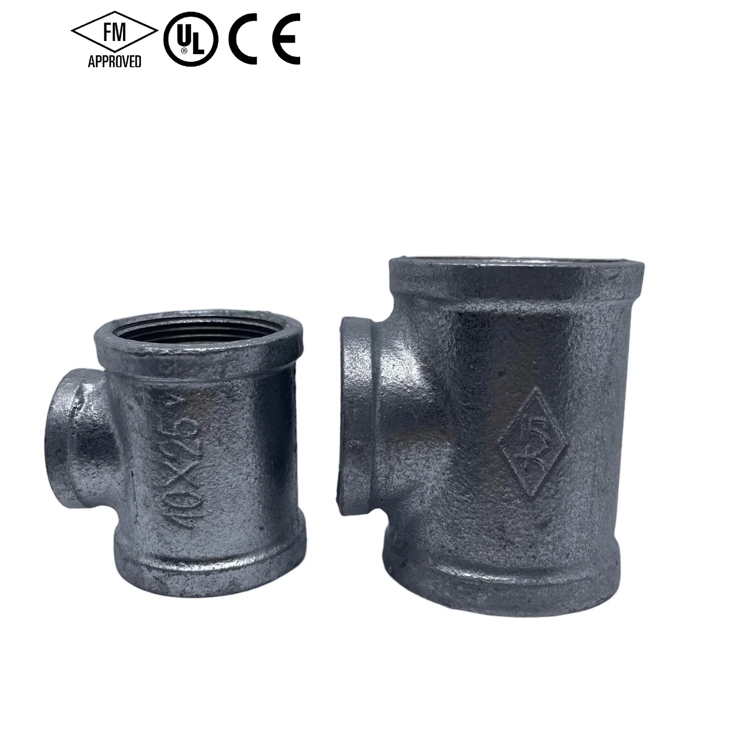 High-Quality Casting Iron Hot DIP Galvanized Malleable Iron Tee Pipe Fitting