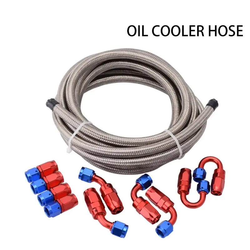 Universal An4 An6 An8 An10 E85 Nylon Brake Hose Oil Line Cooler Pipe Stainless Steel Braided PTFE Fi