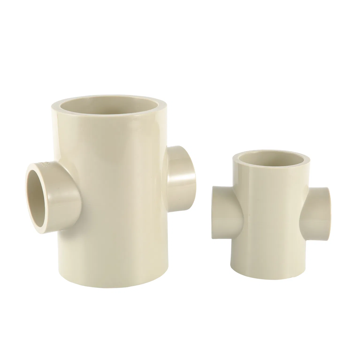 Factory Direct Sales DIN ANSI Standard Plastic PE HDPE PVC Pipe Fitting Cross Tee for Water Supply/A