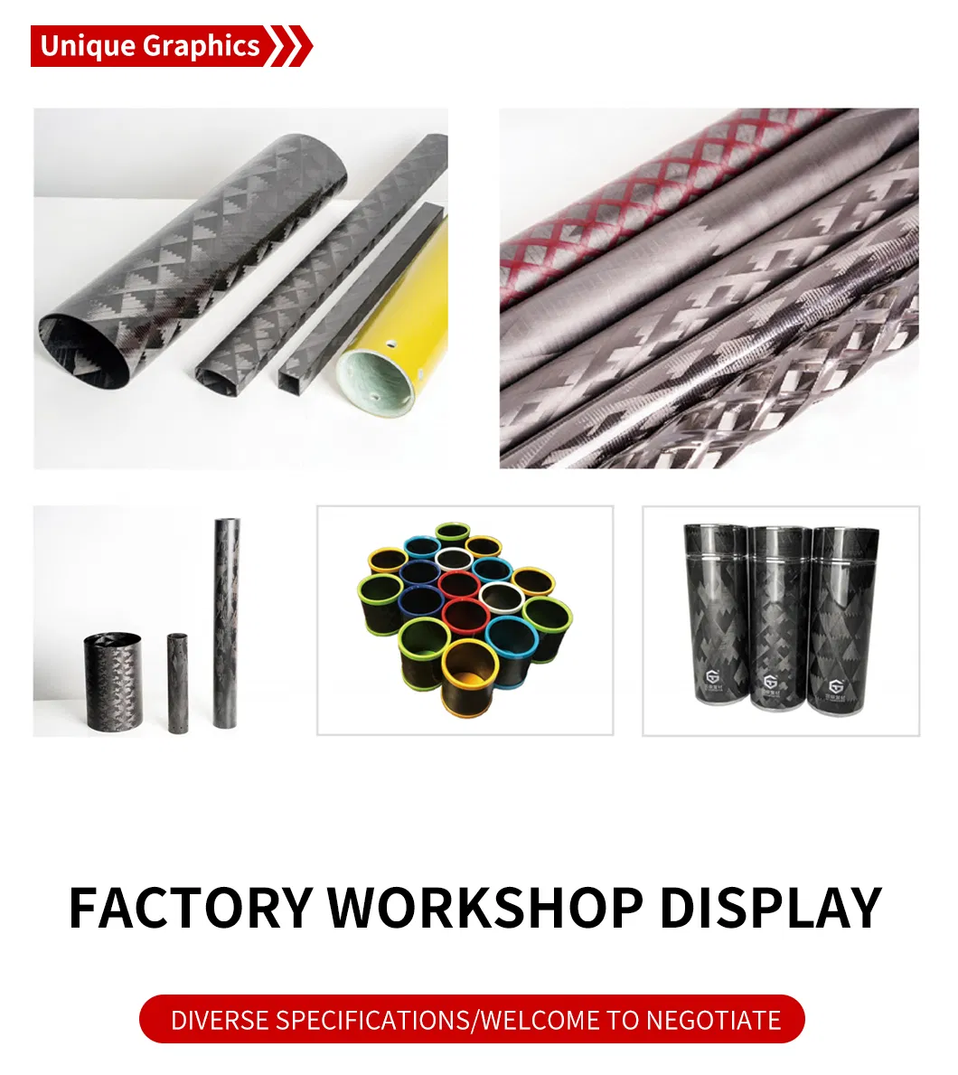 OEM Customized Carbon Fiber Tubes with High Standard and High Precision Winding Process