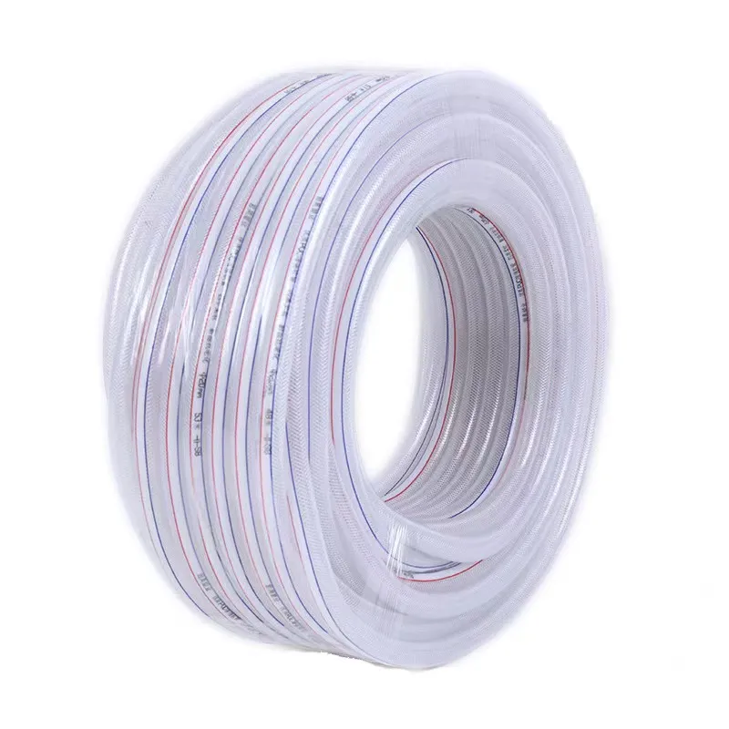 Flexible PVC Clear Nylon Braided Premium Garden Hose Plastic Pipe 1/8 1/4" 1/2 3" for Wate