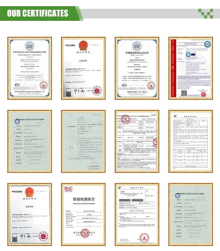 Durable Universal PVC Water Pipe for Hot and Cold Uses