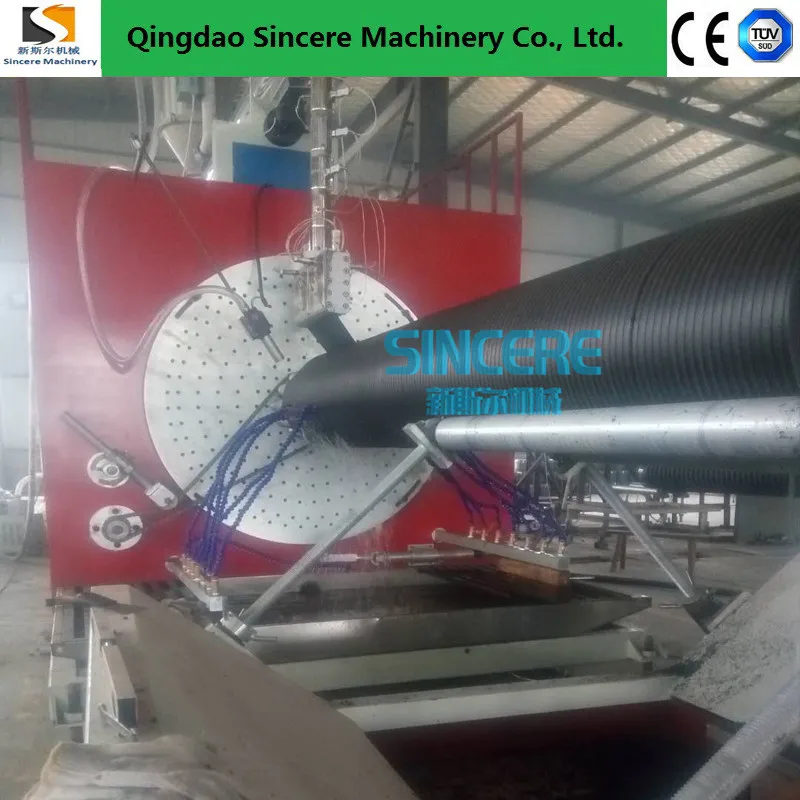 HDPE Pipe Production Extruder with Profiled Structural Wall