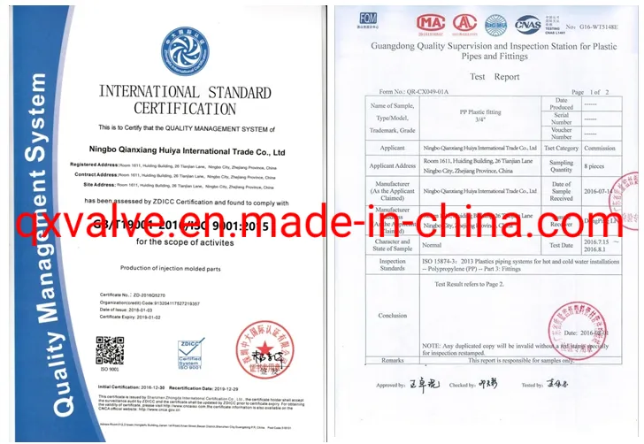 All Size Available UPVC Fitting Plastic Pipe Fittings with Copper Pn10 /Pn16