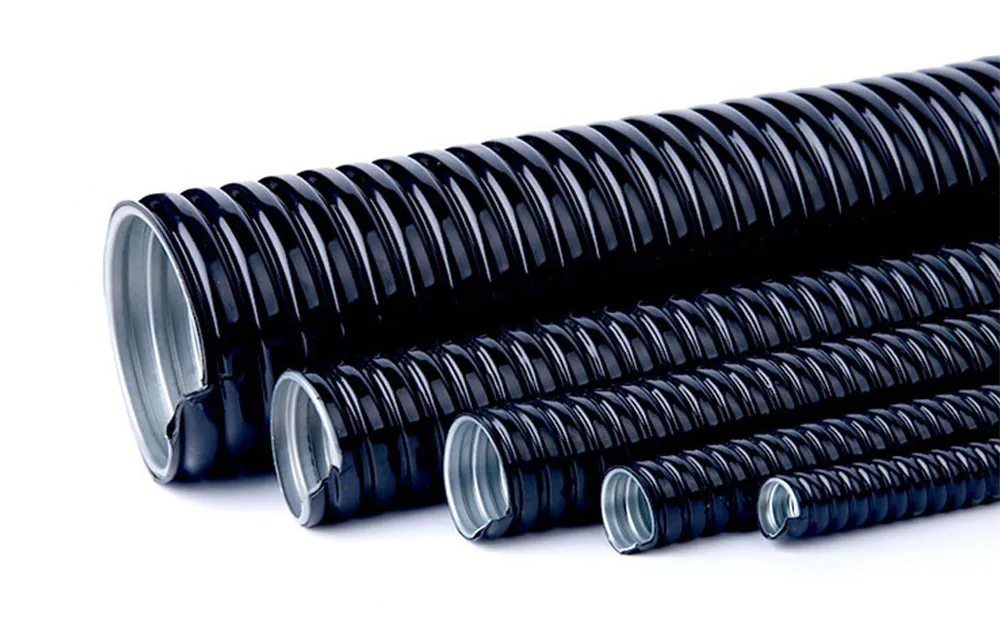 Waterproof PVC Coated Flexible Corrugated Electrical Conduit Pipes