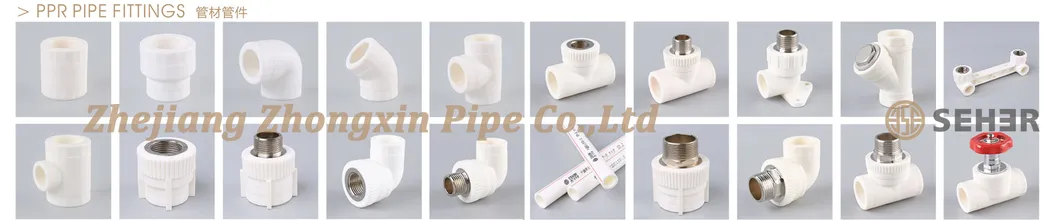 Factory Export PPR Fittings Pipes and Reducing Fittings 20-110mm PPR Coupling Color PPR Pumbling Fittings