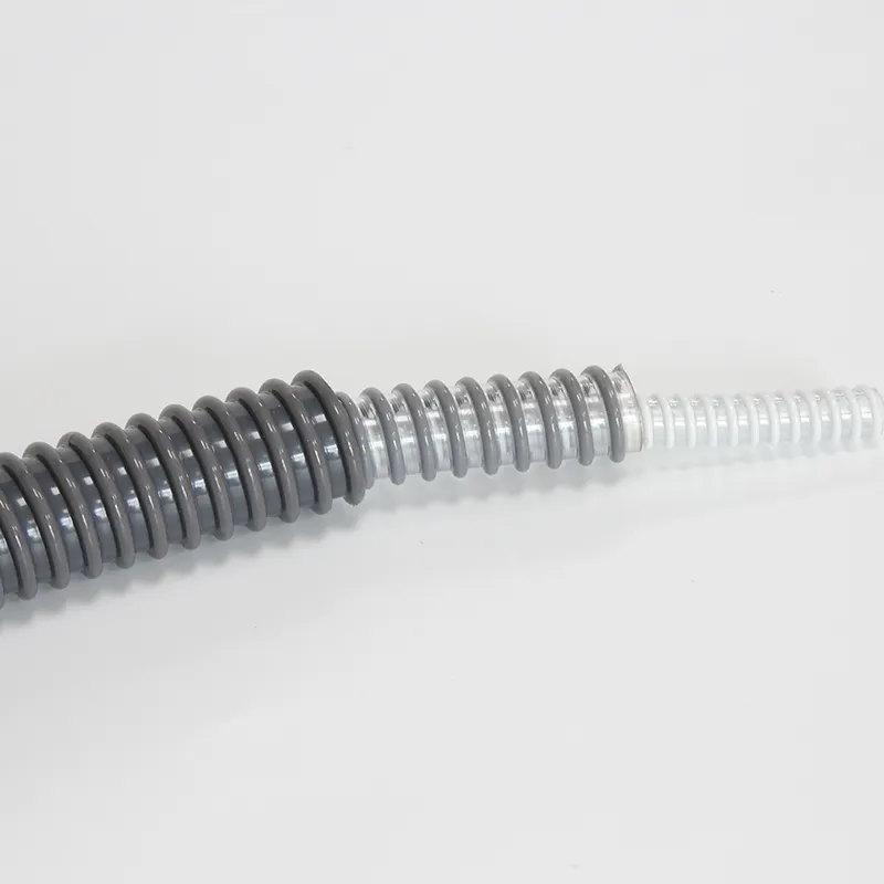 Durable PVC Spiral Wire Corrugated Pipe for Cable Management