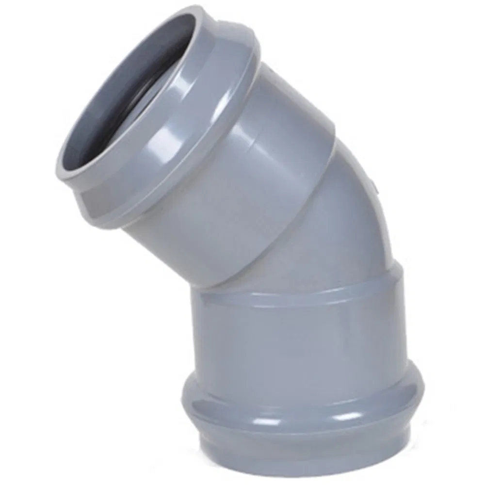 Building Material Water Supply DIN Standard Pn10 Plastic Plumbing UPVC PVC Pipe Fitting 45 Degree El