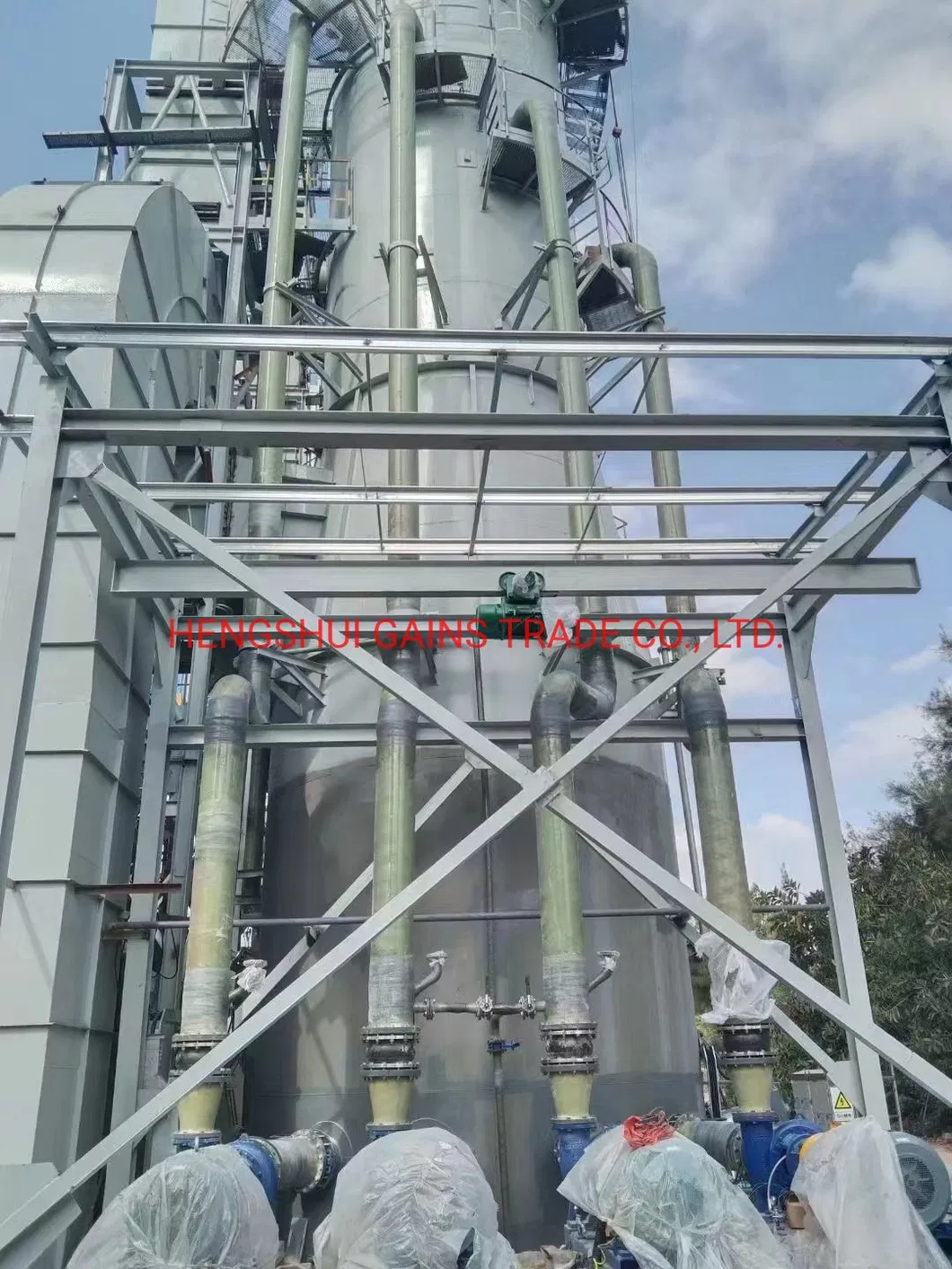 GRP FRP Desulfurization Pipes Fgd Tubes for Coal-Fired Power Plant