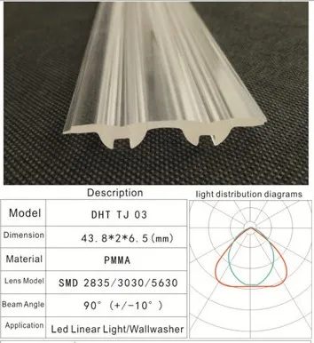 Plastic Extrusion Profiles and Pipes for PMMA Lamp Shade / PMMA Cover