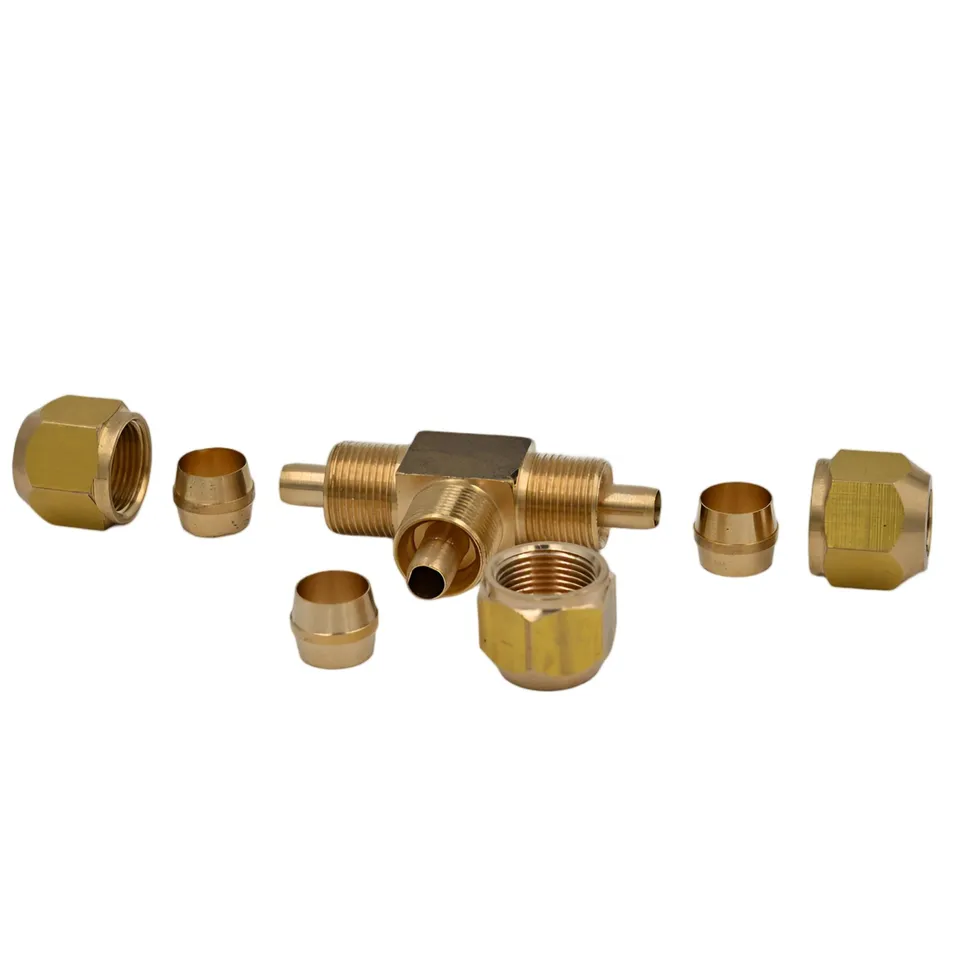 Metal Brass Compression Fitting Ferrule Type Air Brake System Nylon Pipe Joint