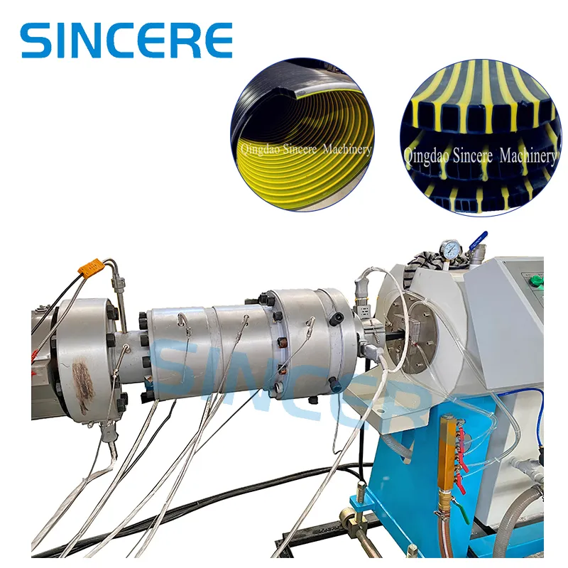 Polyethylene Plastic Hollow Wall Spiral Winding Sewage Pipe Tanks Extrusion Manufacturing Machine