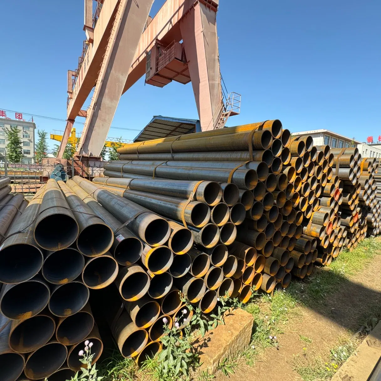 Factory Large Diameter Sch40 Sch60 Sch 80 ASTM 53 Grade B Roud Shape Welded Pipes Carbon Steel Black