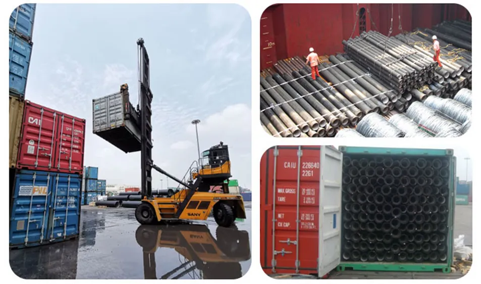 Ductile Cast Iron Water Pipe Weight Per Meter ISO2531 300mm 800mm Black Ductile Iron Pipe