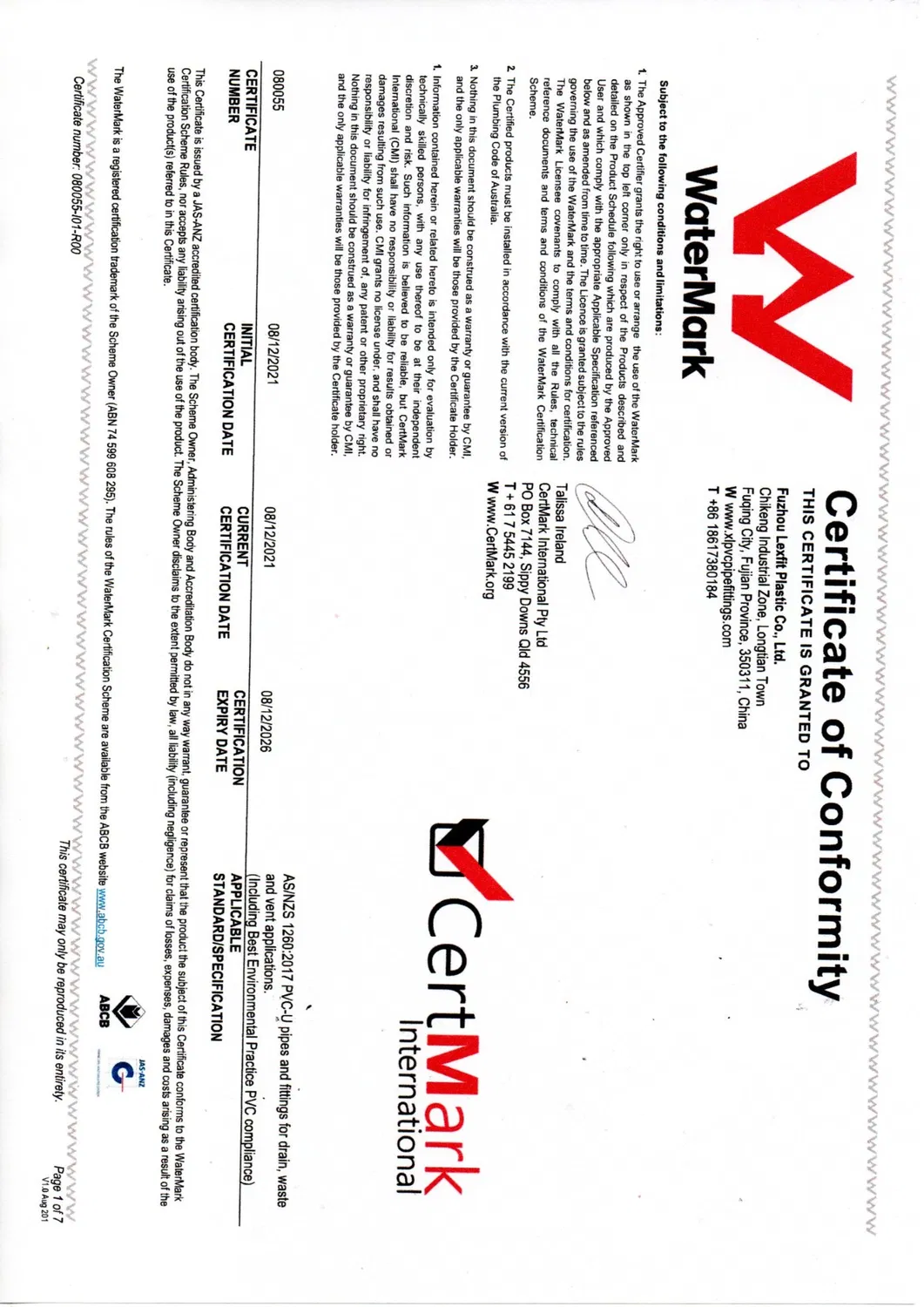 AS/NZS 1260 Dwv Drain PVC / PVC-U / UPVC Pipe DN32/40/50/65/80/100/150/175/225/250/300/315/375/400mm