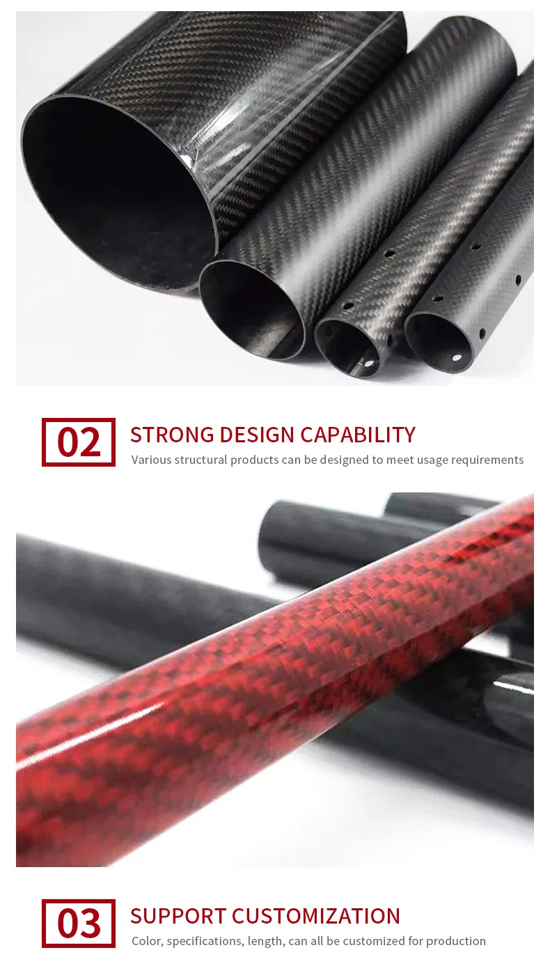 Premium Custom Color Carbon Fiber Square and Rectangular Tubes