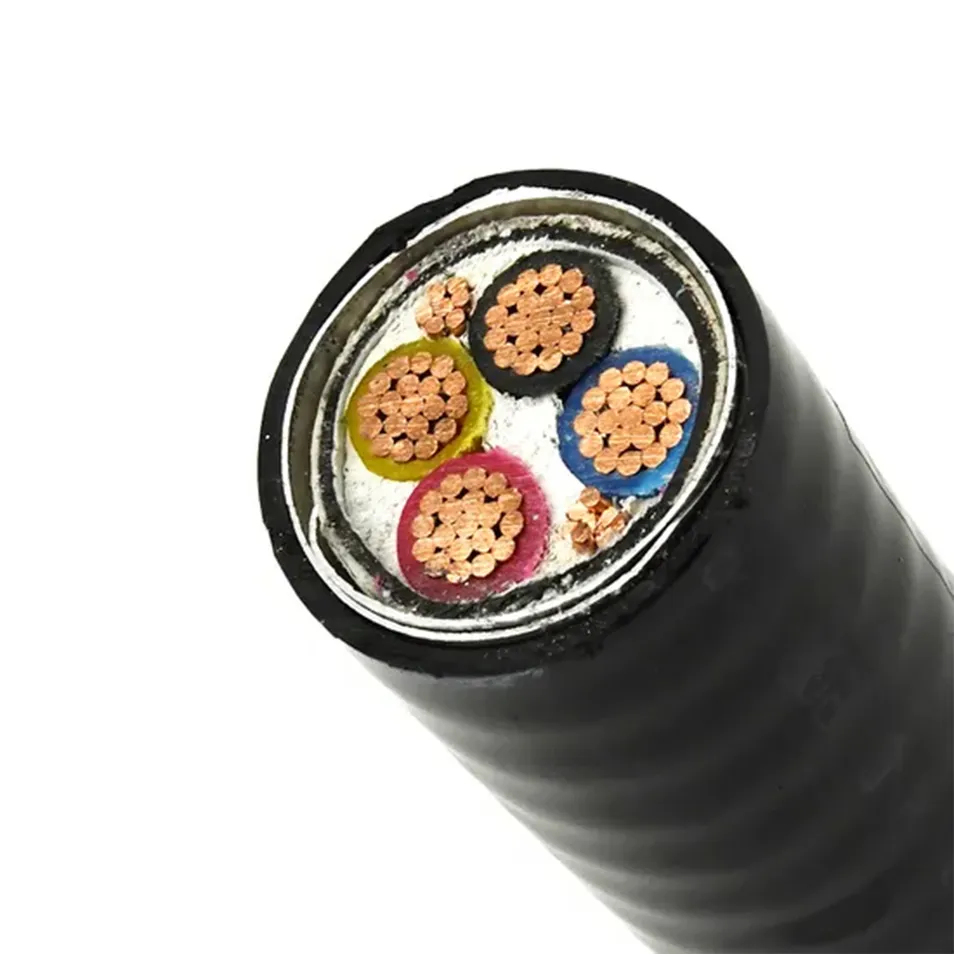 600V 95mm² 4-Core 4X6 AWG + 2X8AWG Copper Core XLPE Inner Sheath Armored PVC Sheath Mc Interlock Power Cable