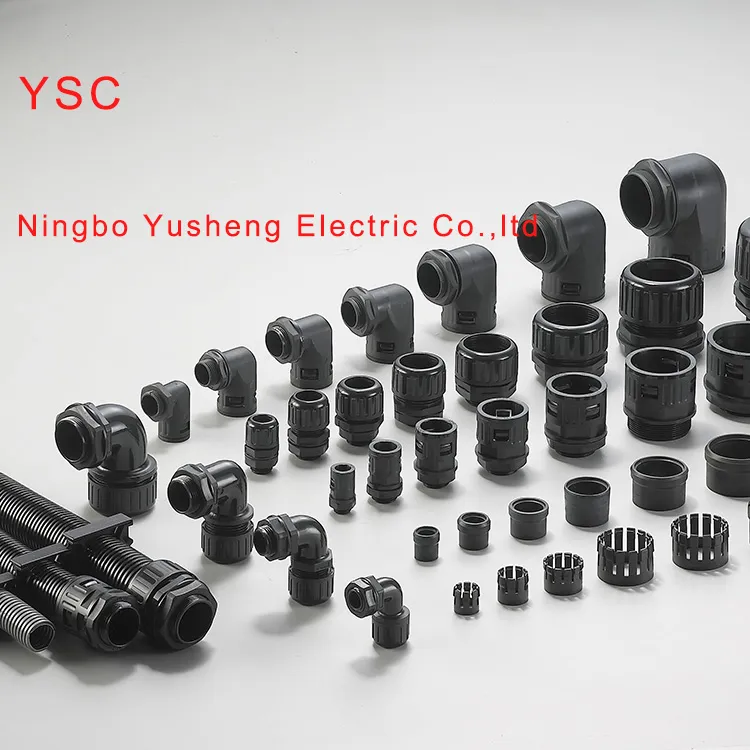 Elbow Quick Connector for Corrugated Pipes Nylon PA66 Pg21-Ad28.5