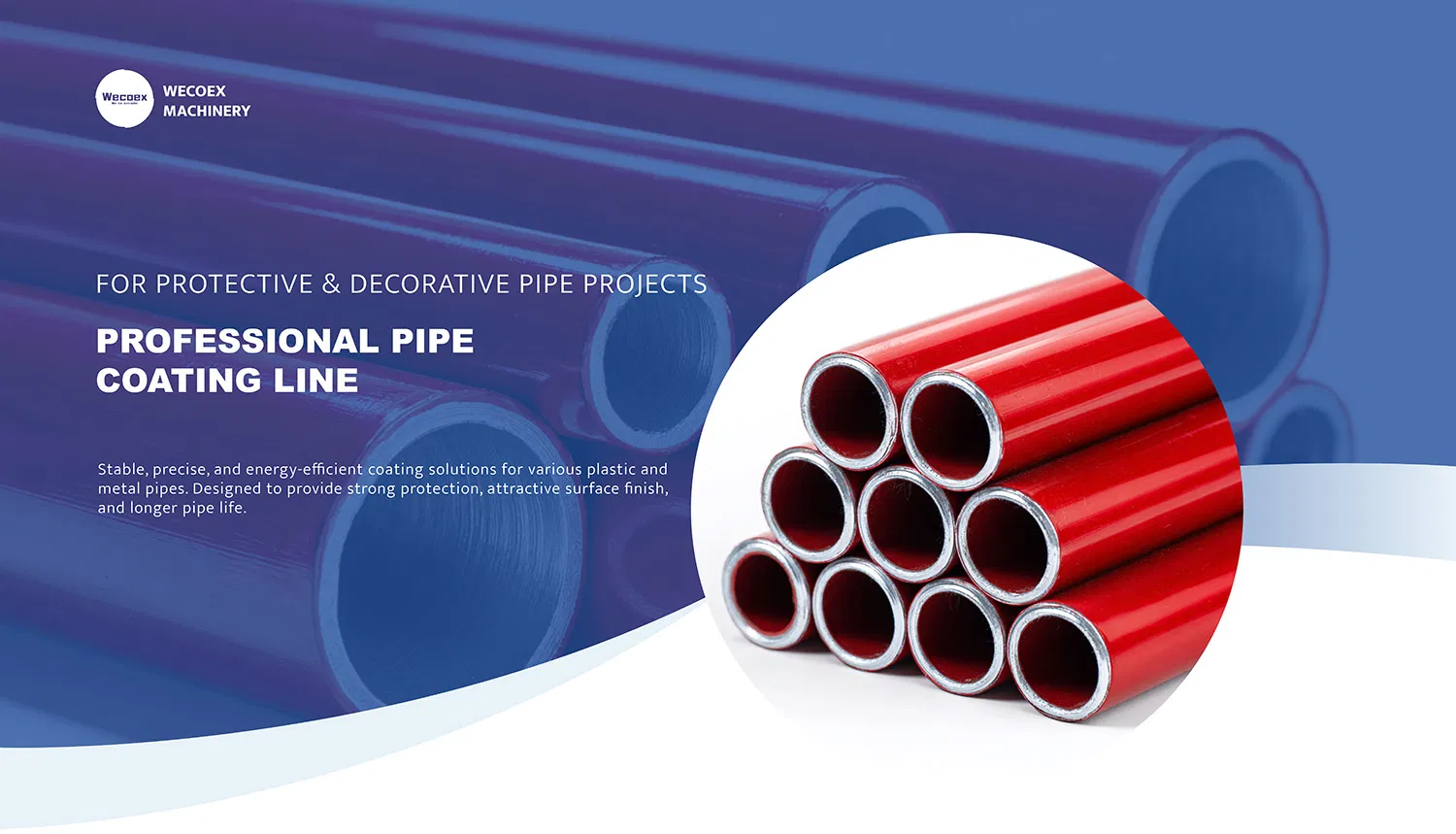 Pipe Coating Line Plastic PE Coated Pipe Production Machine