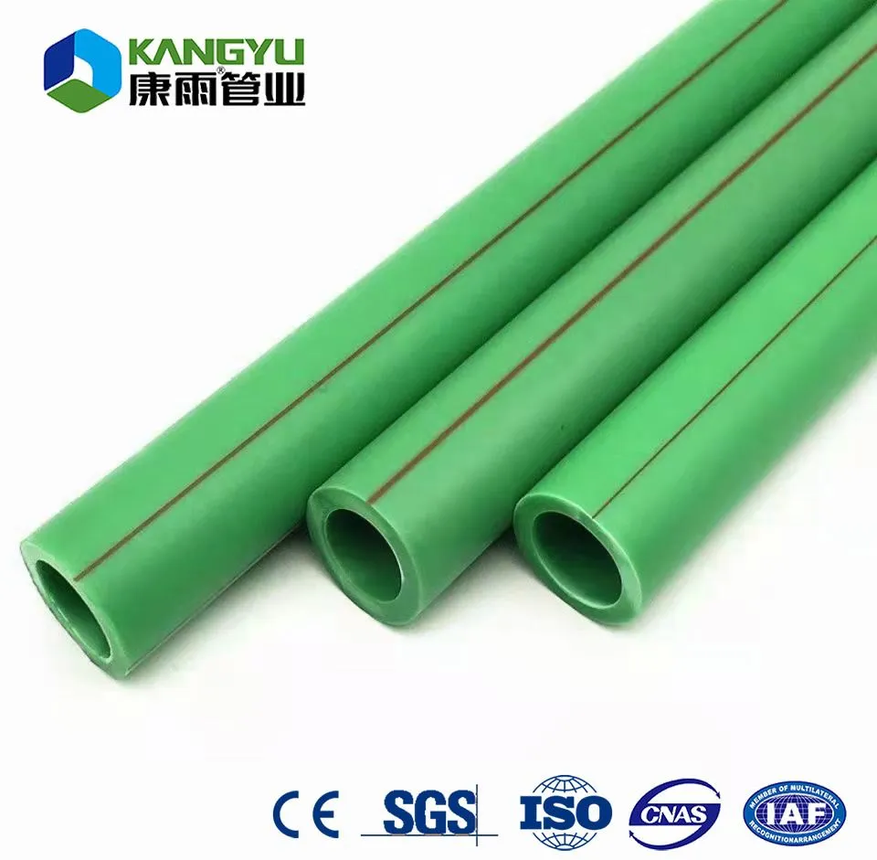 Water Supply Green PPR Plastic Tube Pn 20 Pn 25 Polypropylene Fittings Cold Hot Water Pipe
