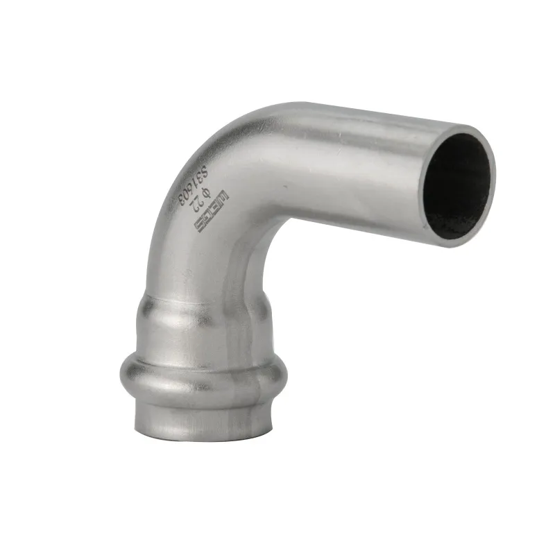 Stainless Steel V Profile Press Pipe Fittings with 90° Elbow Bend 90° Bend 45° Equal Elbow Reducing Stainless Steel V Profile Press Pipe Fittings with 90° Elbow Bend 90° Bend 45° Equal Elbow Reducing