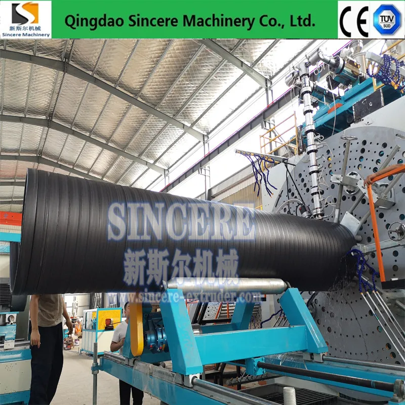 Hollow Wall spiral Winding Corrugated Wehilite Pipe Extrusion Production Line DN2000mm DN3000mmm