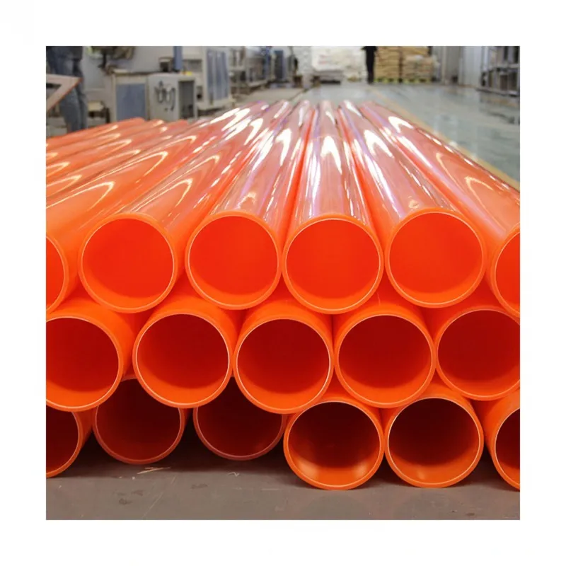 Quality Orange PVC Pipe for Electrical Cable Protection