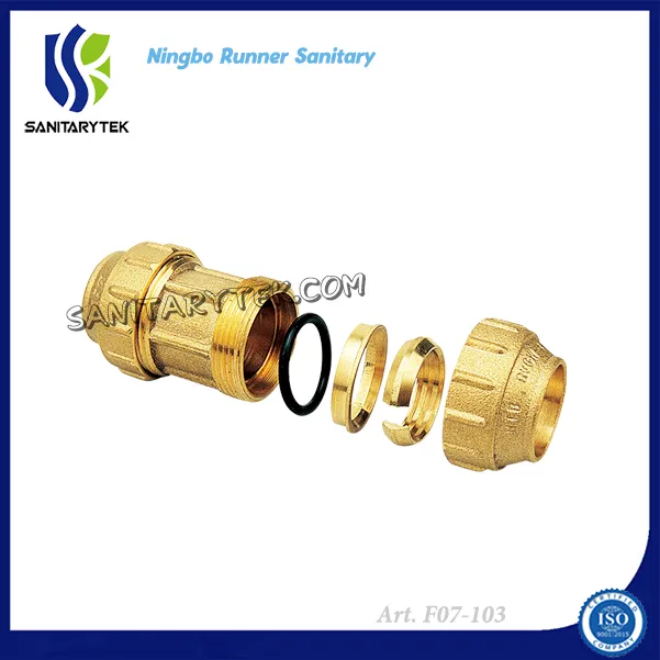 Brass Compression Fitting for PE Pipe Female Coupling
